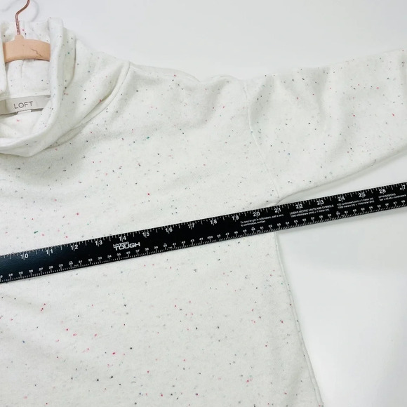 LOFT Modern Funnel‎ Neck Flecked Splatter Sweater Size Medium - Picture 6 of 13